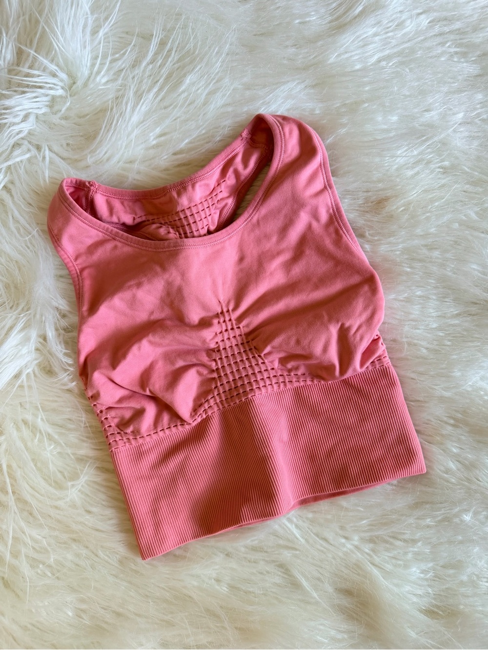 Pink sports bra